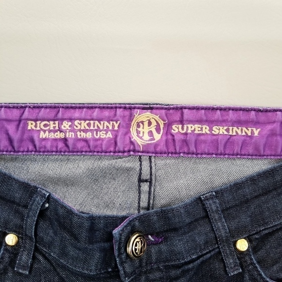 Rich & Skinny Ultra Skinny dark wash denim jeans women's size 28 - Picture 3 of 8